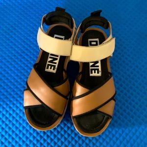 From Buenos Aires: Platform leather sandal name brand